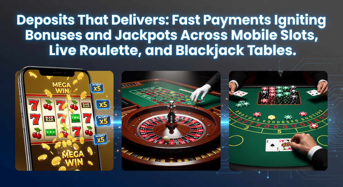 Mobiele gokschermen met snellopende deposits die bonussen en jackpots activeren in slots, roulette en blackjack