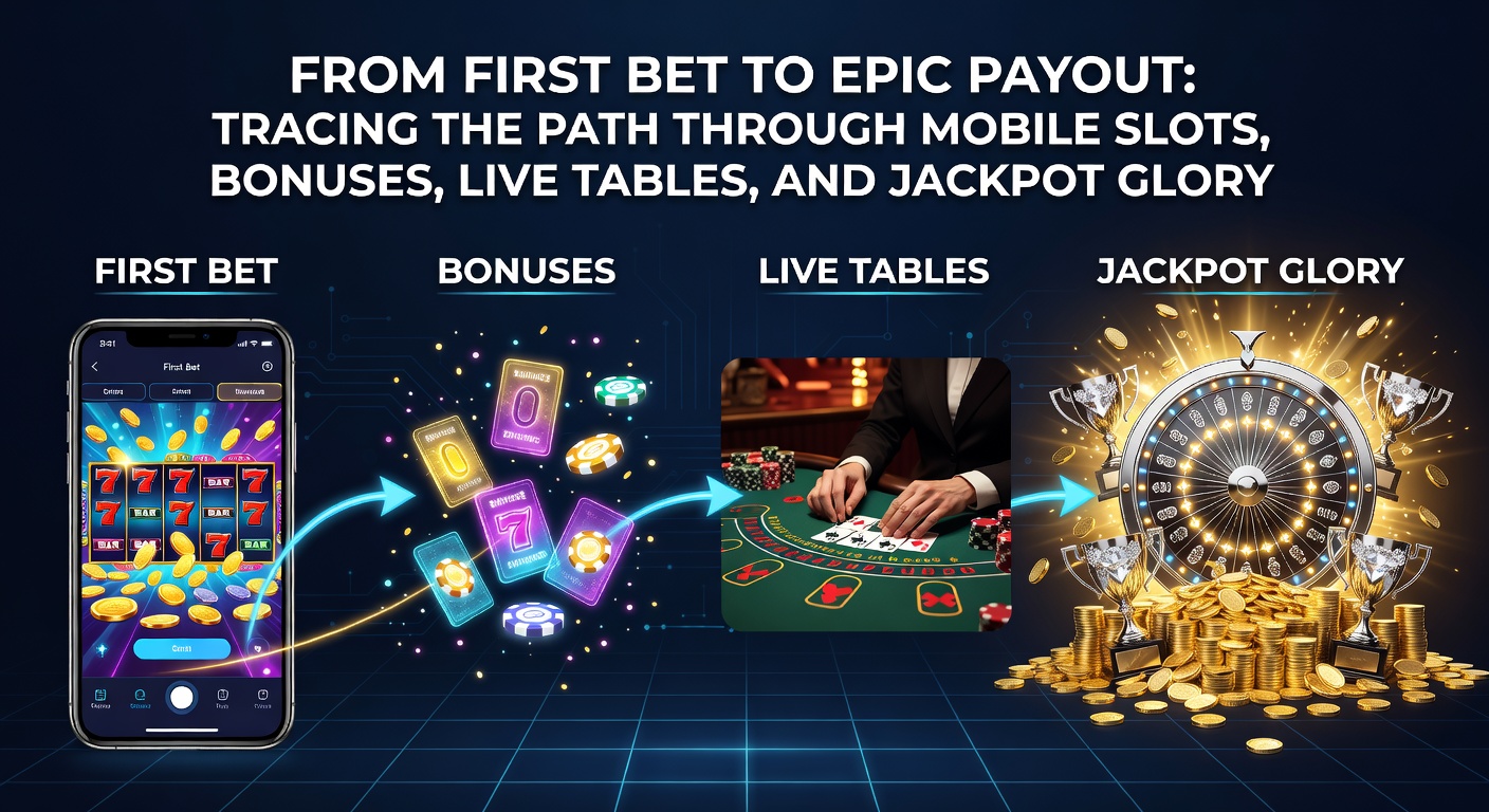 Speler staart geconcentreerd naar mobiel scherm met draaiende slots en opflitsende bonussen, terwijl jackpot-meters in de achtergrond stijgen