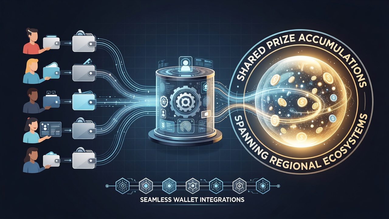 Diagram van verbonden prijsaccumulaties over mobiele slots en live dealer sessies