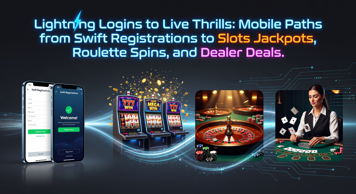 Mobiele telefoon met online casino app open, toonend snelle login en slots jackpot in actie